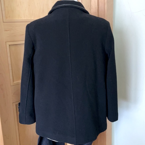 Marcona Black Wool Blend Peacoat, Size 10 - Picture 11 of 16
